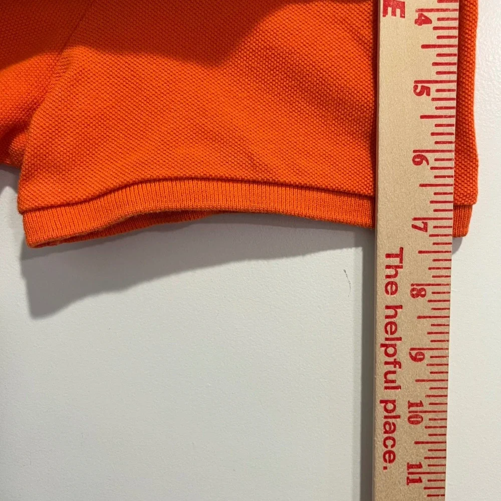 Ralph Lauren Youth XL Orange Skinny Polo Shirt Short Sleeve Cotton Mesh Pony